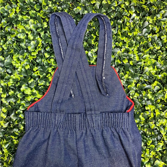 Vintage 1980s Baby Overalls with Patches - Picture 6 of 8